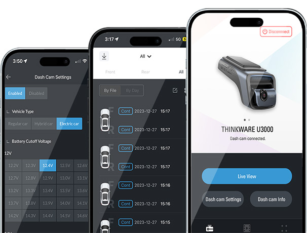 Thinkware Dash Cam Link interface
