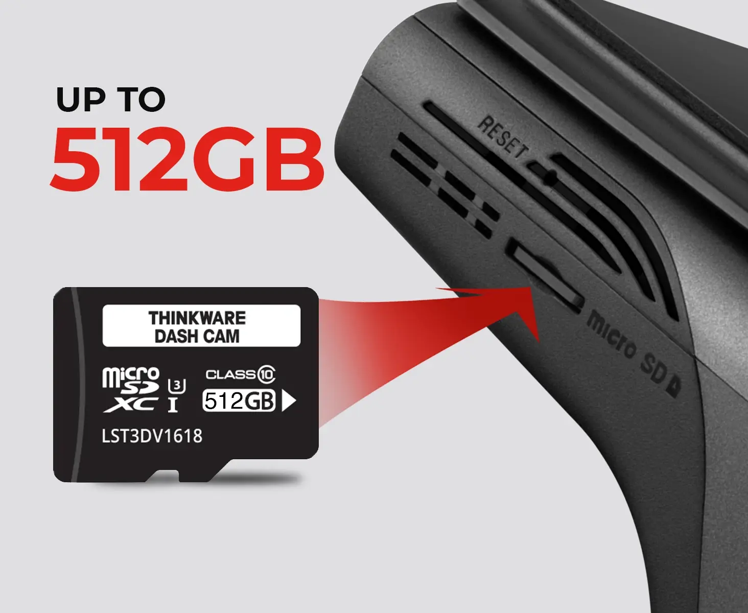 Support Up to 512GB MicroSD Card